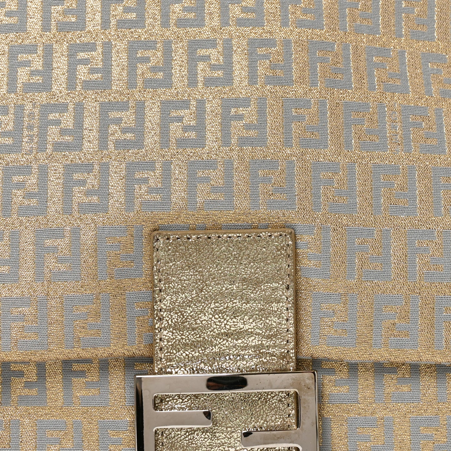 Metallic Jacquard Zucchino Suede Mama Baguette Peltro Argento Sabbia
