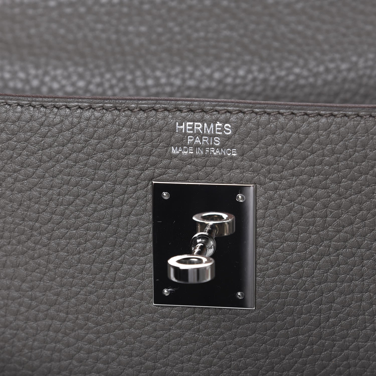Hermes Taurillon Clemence Kelly Retourne 32 Etain 5 of 14