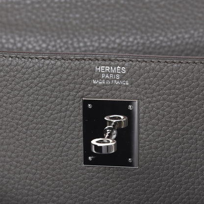 Hermes Taurillon Clemence Kelly Retourne 32 Etain 5 of 14