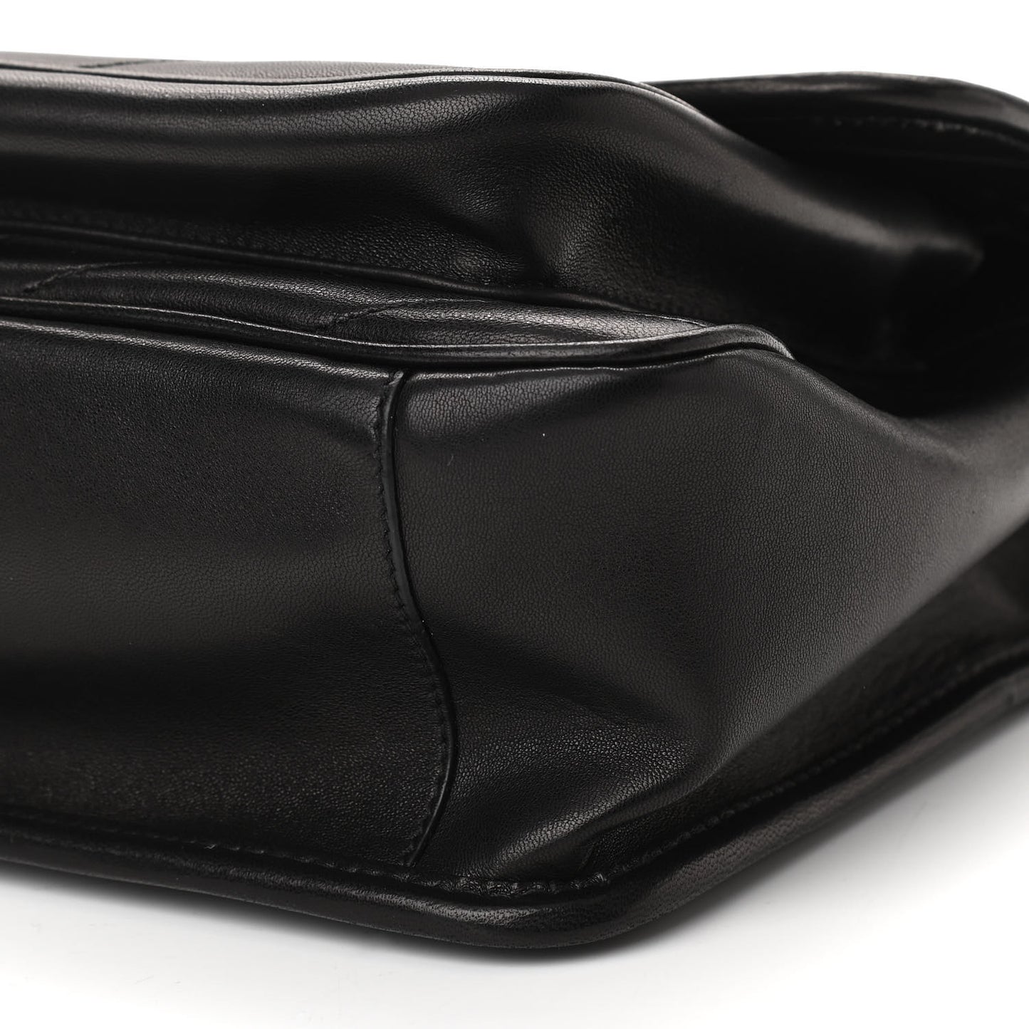 Lambskin Matelasse Monogram Medium Niki Chain Satchel Black