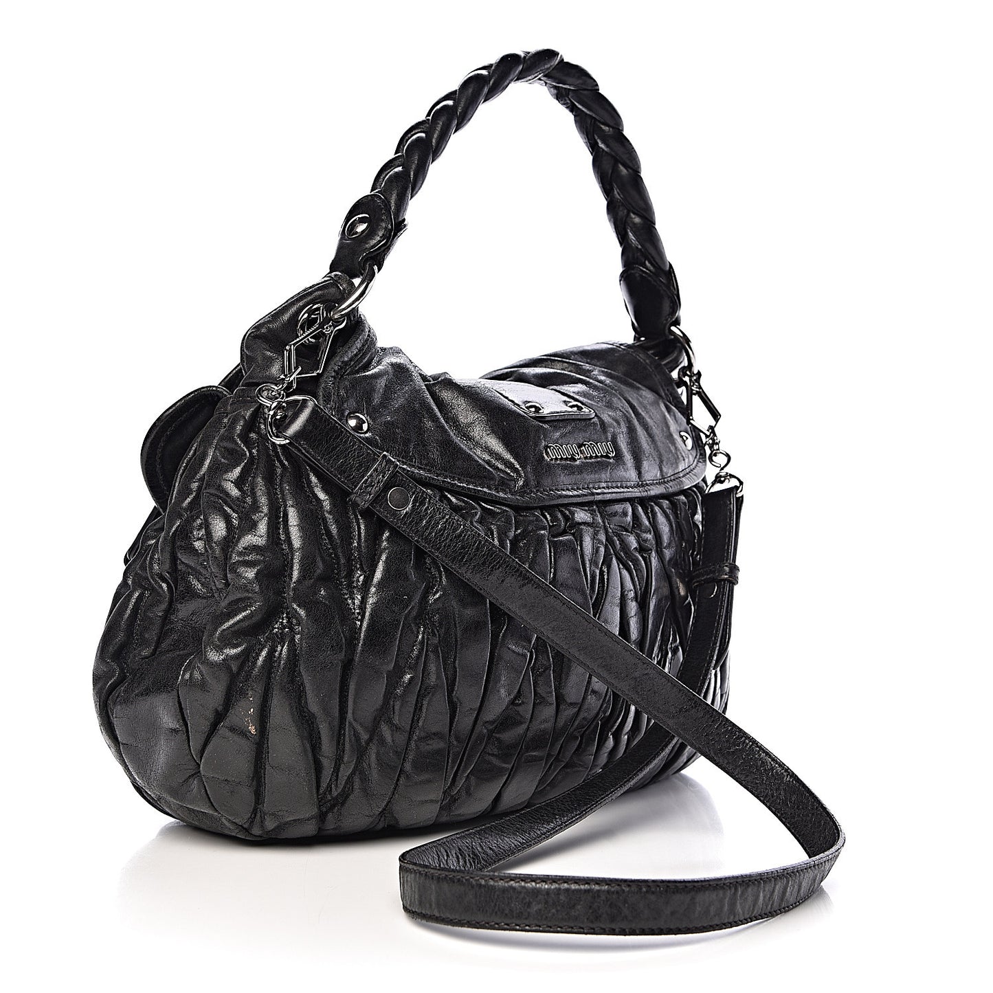 Nappa Matelasse Coffer Hobo Black