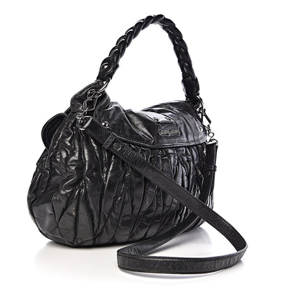 Miu Miu Nappa Matelasse Coffer Hobo Black 3 of 13