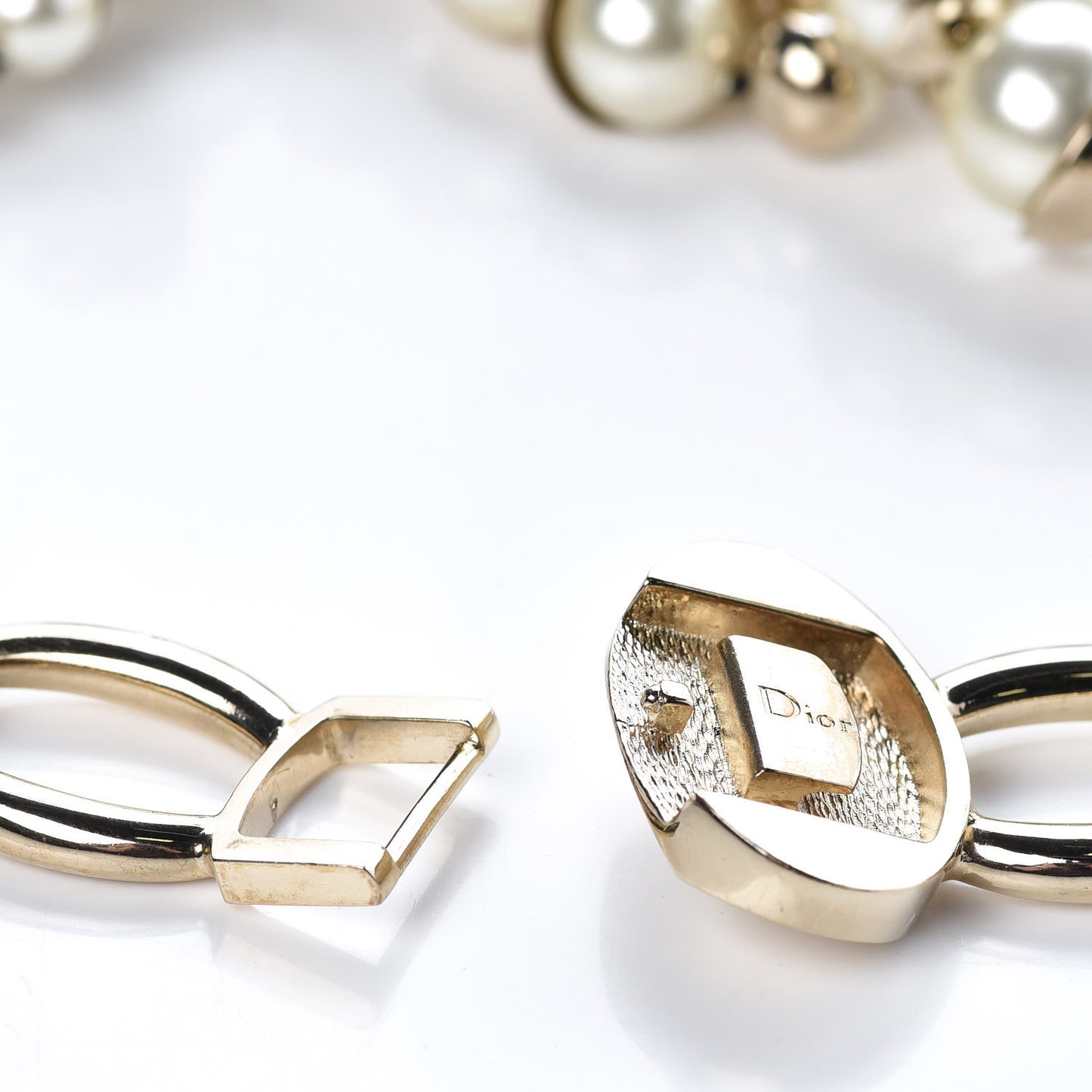 Pearl Mise en Dior Multi Strand Necklace Gold