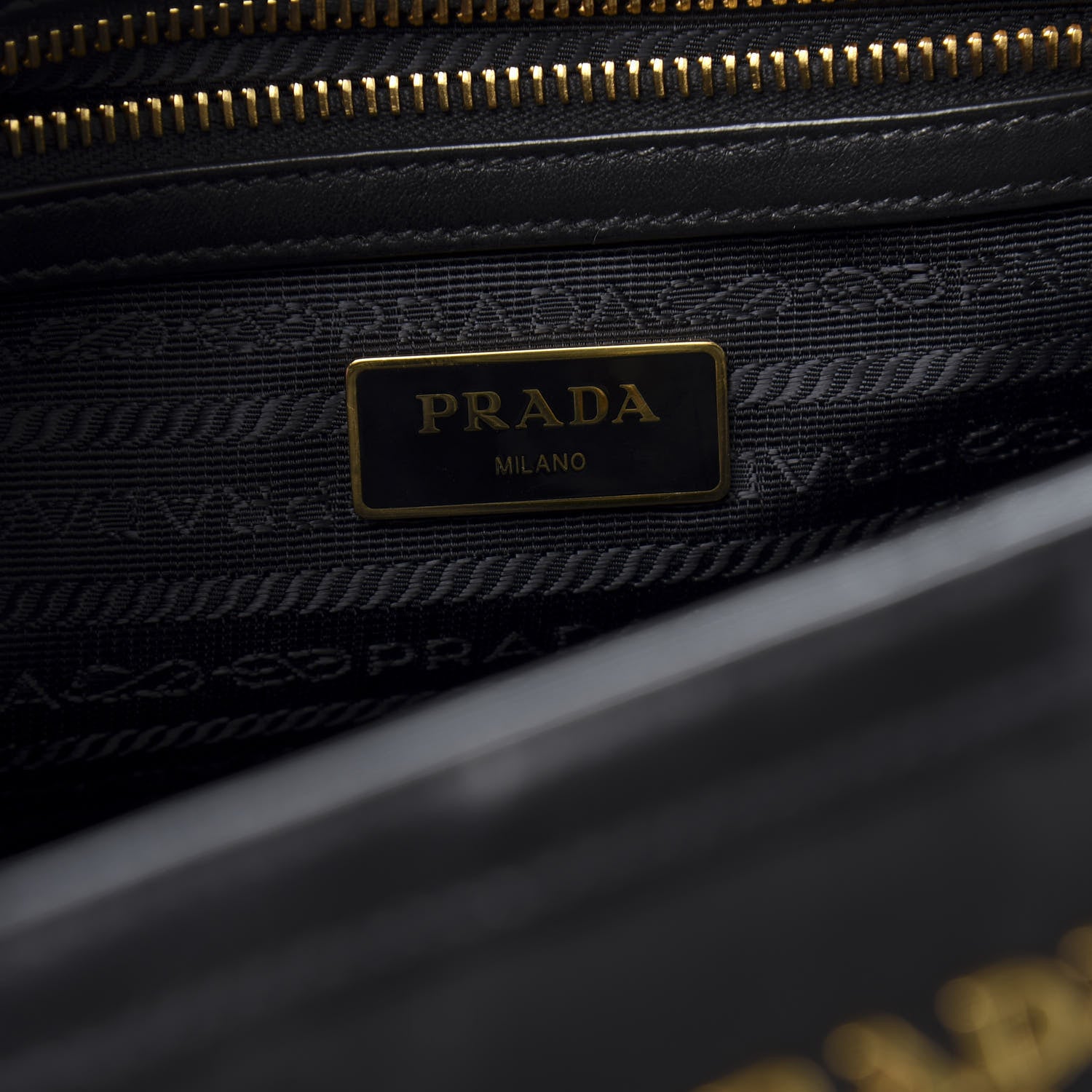 Prada Tessuto Nylon Soft Calf Tote Black 7 of 12