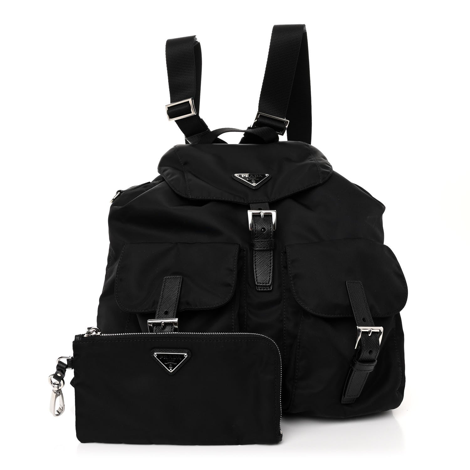 Prada Re-Nylon Saffiano Medium Backpack Black 2 of 11