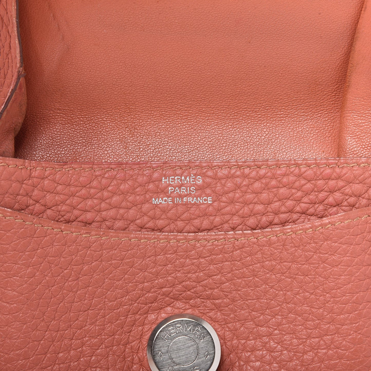 Taurillon Clemence Dogon Card Case Rose Thè