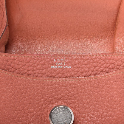 Hermes Taurillon Clemence Dogon Card Case Rose Thè 7 of 18