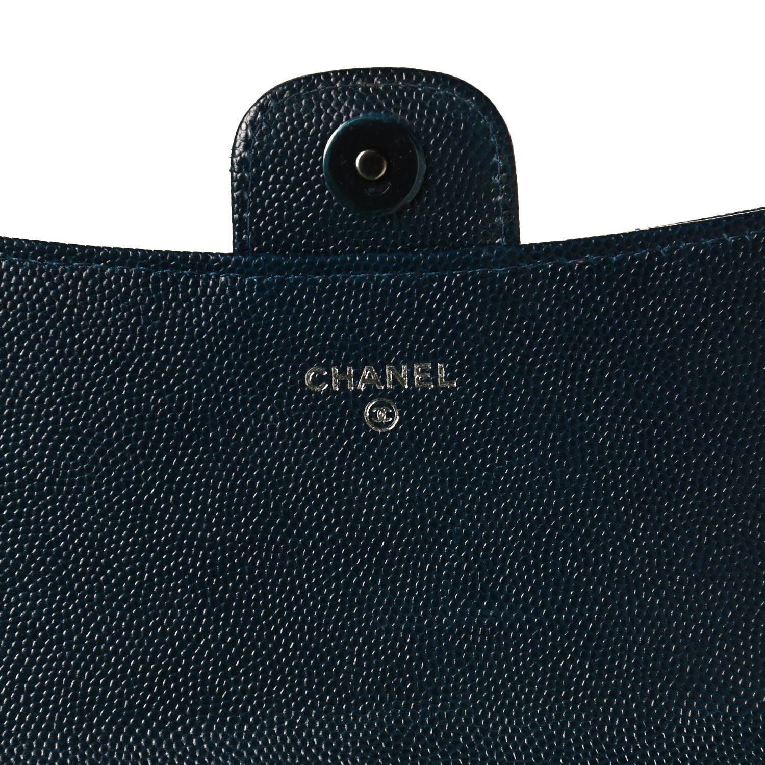 Chanel Caviar Quilted Wallet on Removable Chain Navy 5 of 10