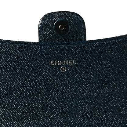 Chanel Caviar Quilted Wallet on Removable Chain Navy 5 of 10