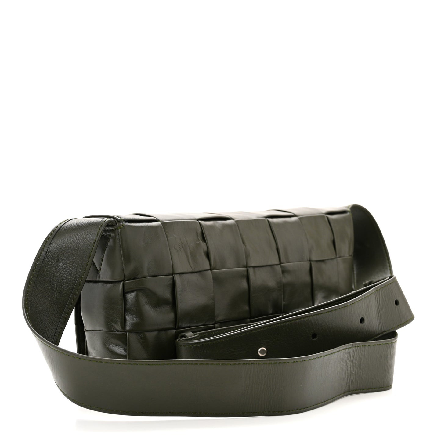 Paper Calfskin Intrecciato Stretch Cassette Camping