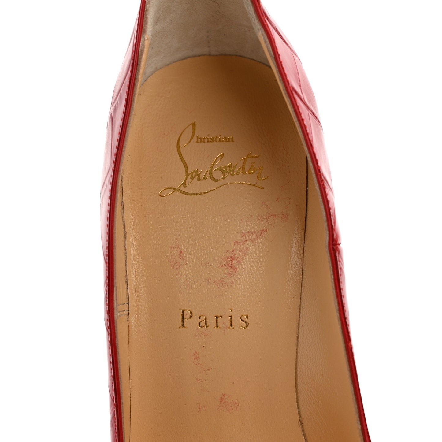 Calfskin Alligator Embossed So Kate 120 Pumps 38.5 Loubi