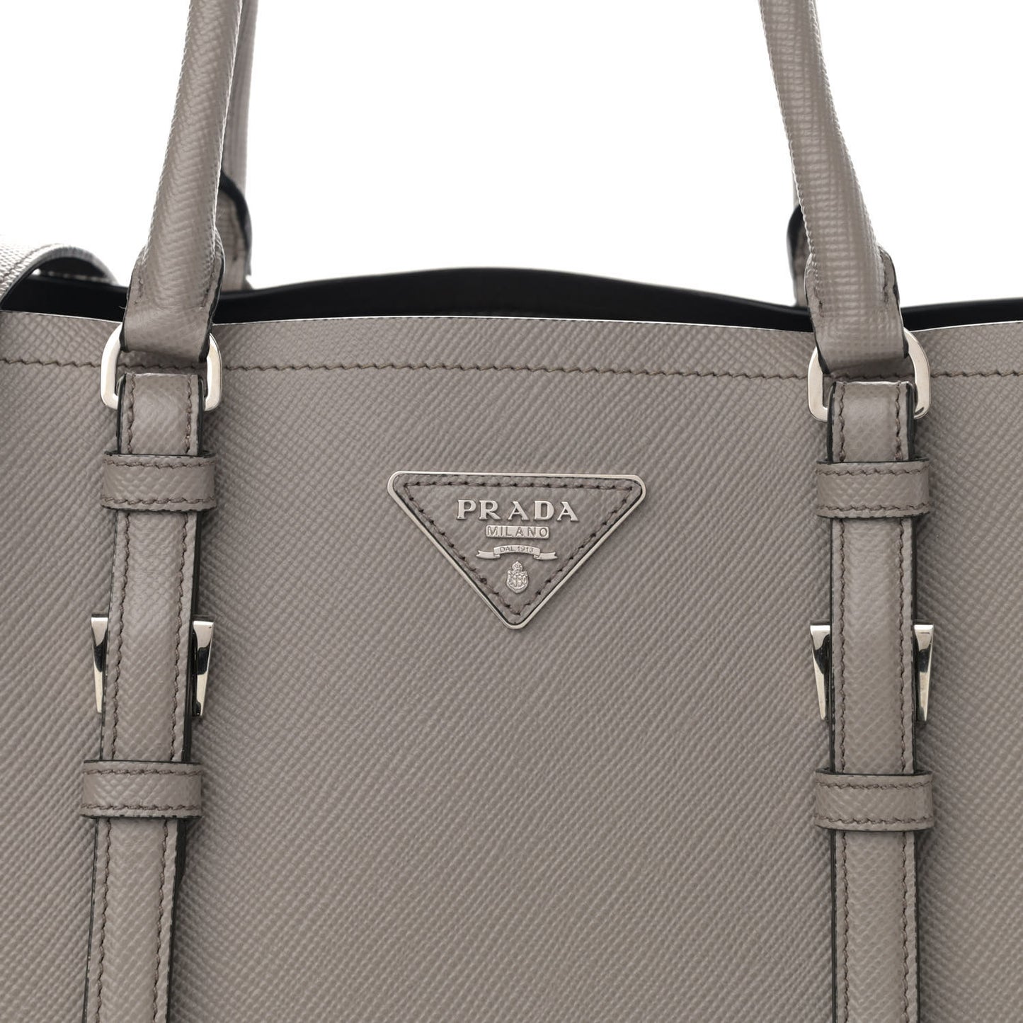 Saffiano Cuir Small Double Handle Tote Pomice