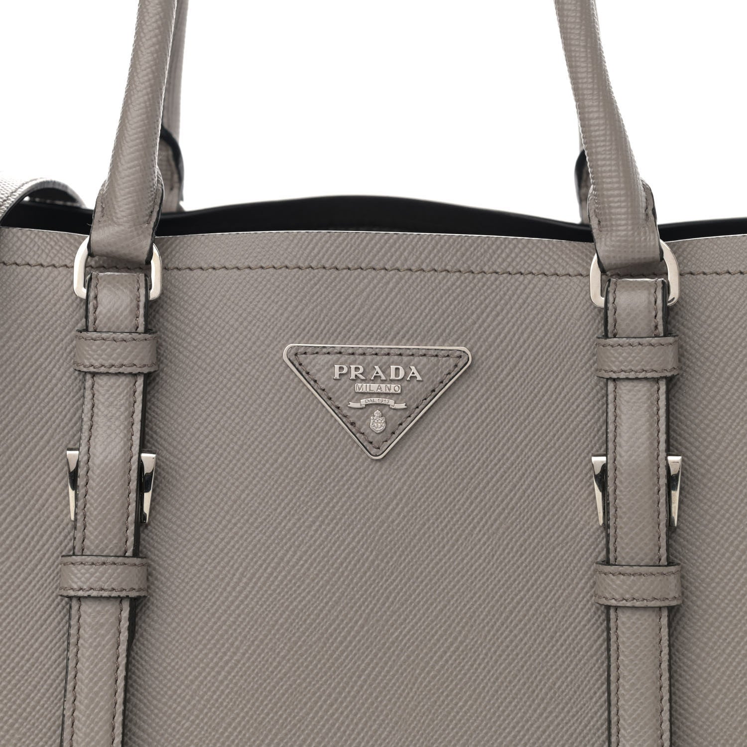 Prada Saffiano Cuir Small Double Handle Tote Pomice 9 of 12