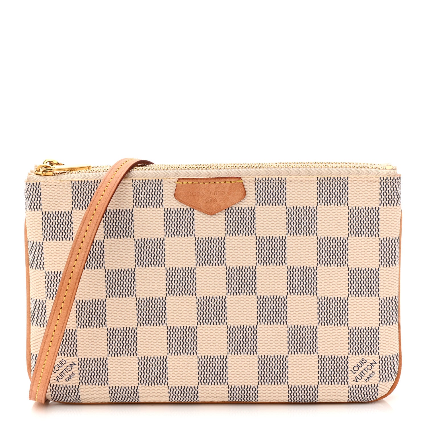 Louis Vuitton Damier Azur Double Zip Pochette 1 of 10