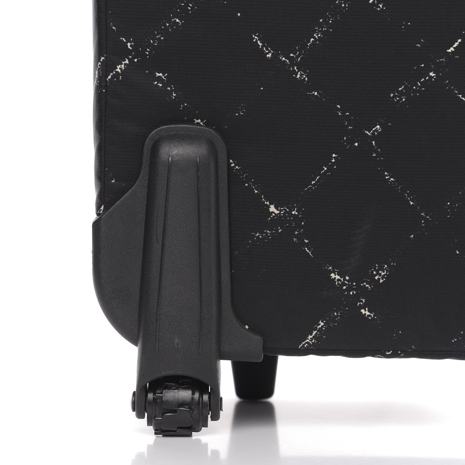 Chanel Nylon Travel Trolley Rolling Luggage Black 7 of 12