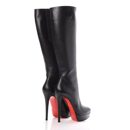 Christian Louboutin Calfskin Bianca Botta 140 Knee Boots 41 Black 4 of 9