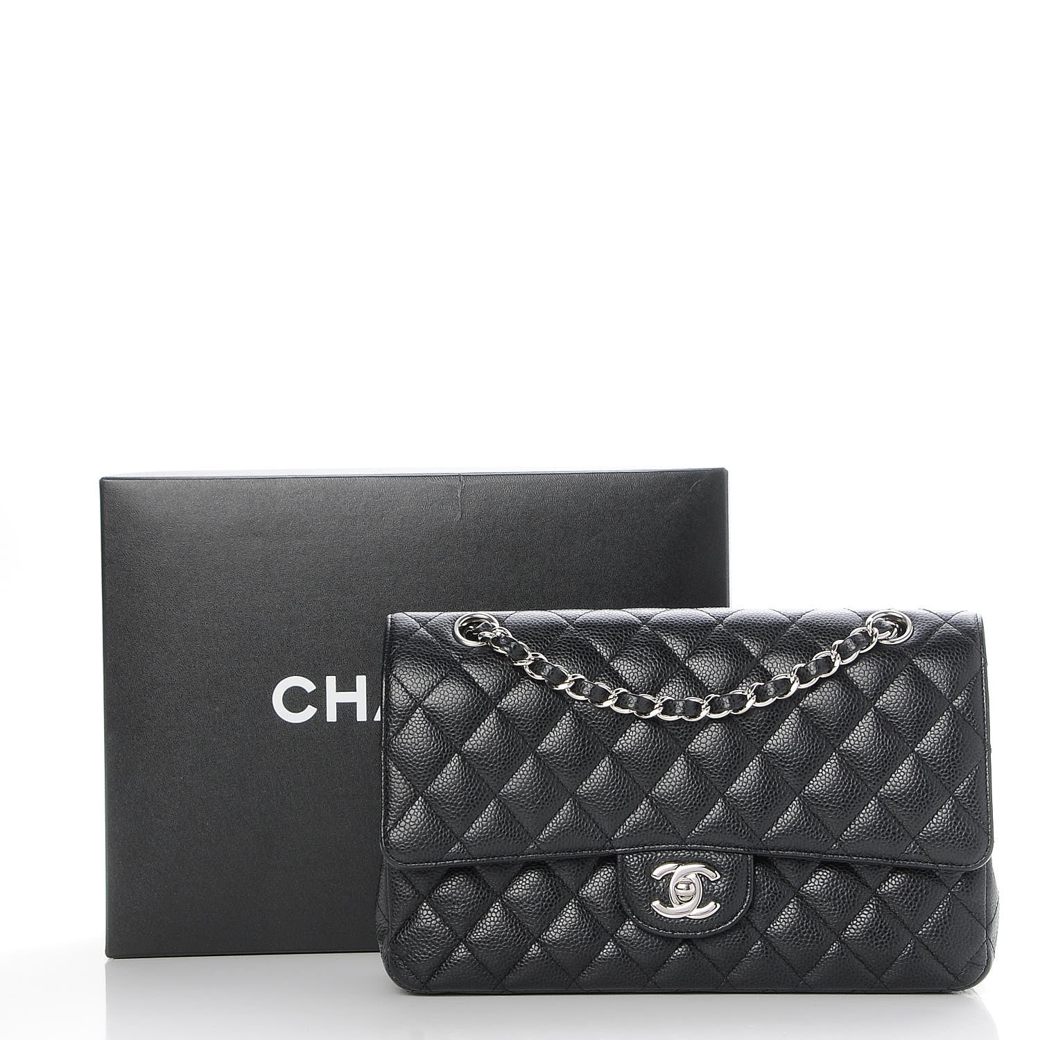 Chanel Caviar Quilted Medium Double Flap Black 9 of 9