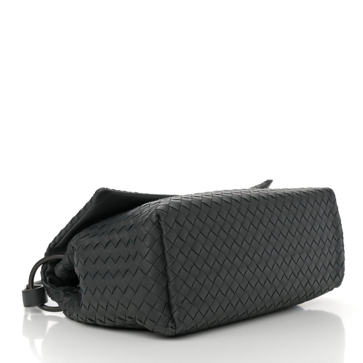 Nappa Intrecciato Flap Shoulder Bag Ardoise