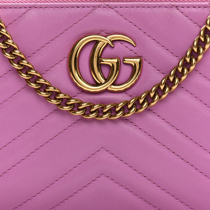 Gucci Calfskin Matelasse Mini GG Marmont Chain Bag Candy Mousse 7 of 11