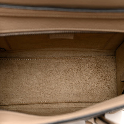 Celine Drummed Calfskin Nano Luggage Dune 5 of 10