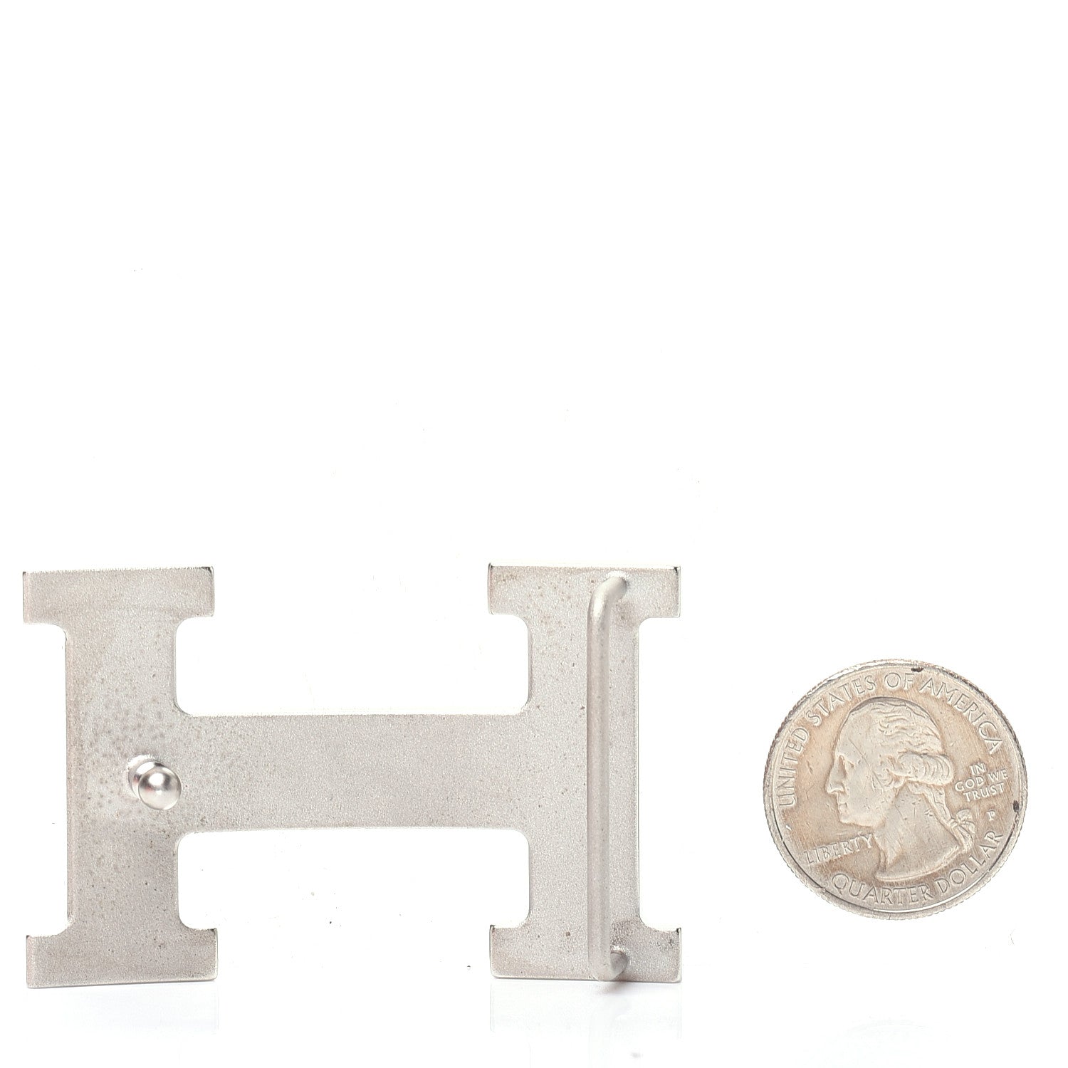 Hermes Polished Palladium 32mm H Belt Buckle Silver 2 of 5