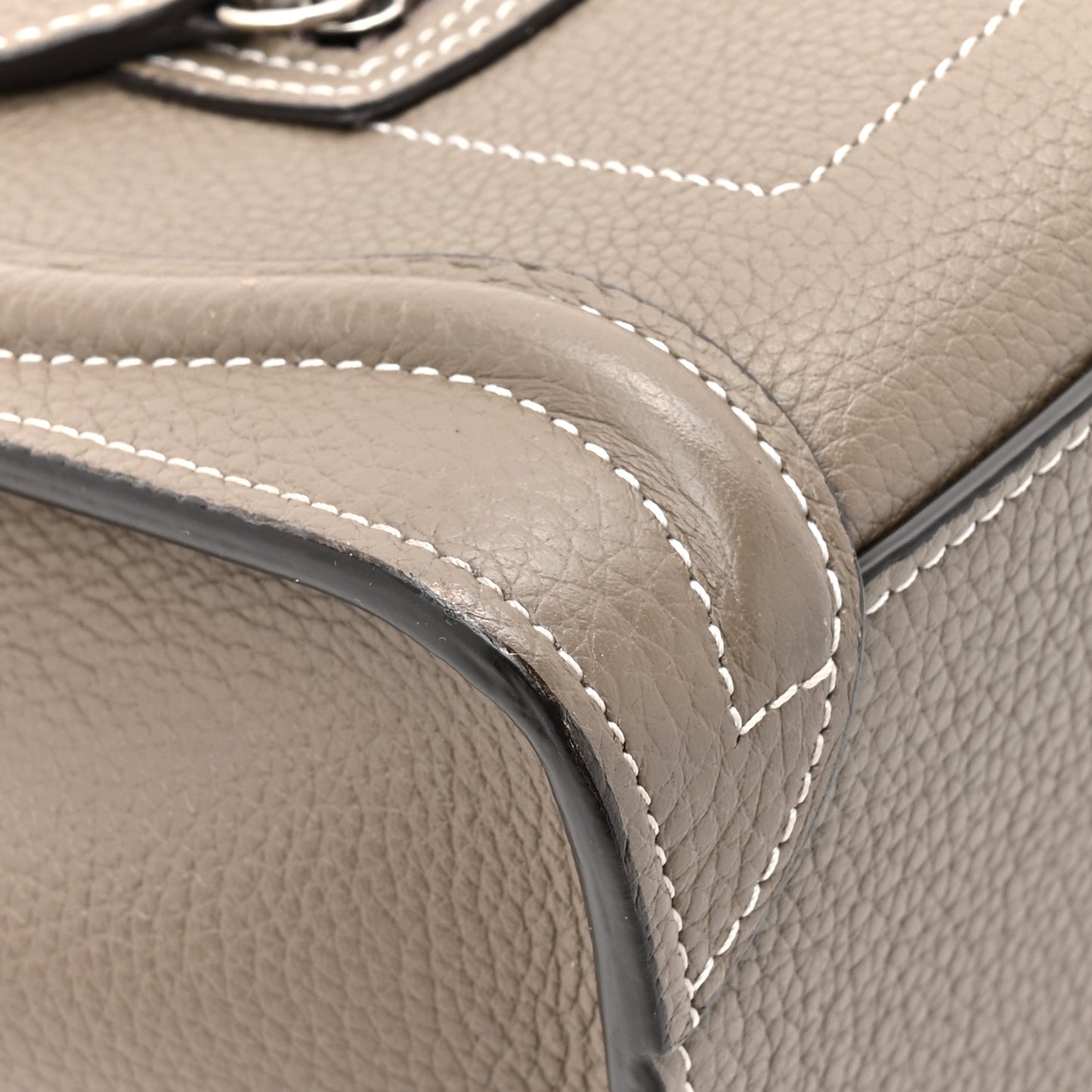Drummed Calfskin Nano Luggage Souris