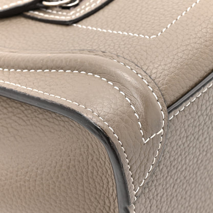 Celine Drummed Calfskin Nano Luggage Souris 10 of 13