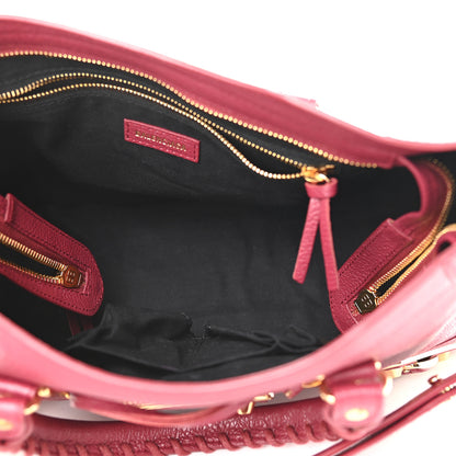 Balenciaga Chevre Gold Metallic Edge Hardware S City Rouge Grenat 5 of 8