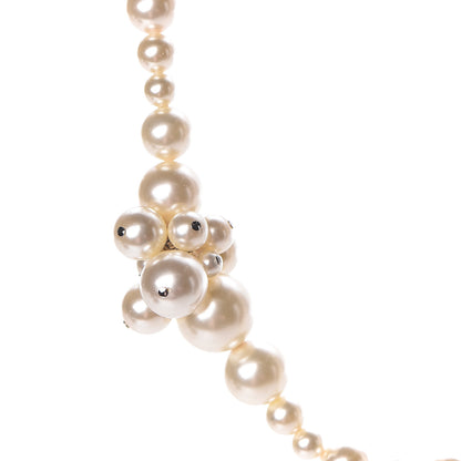 Chanel Graduated Pearl CC Short Necklace Silver 5 of 8