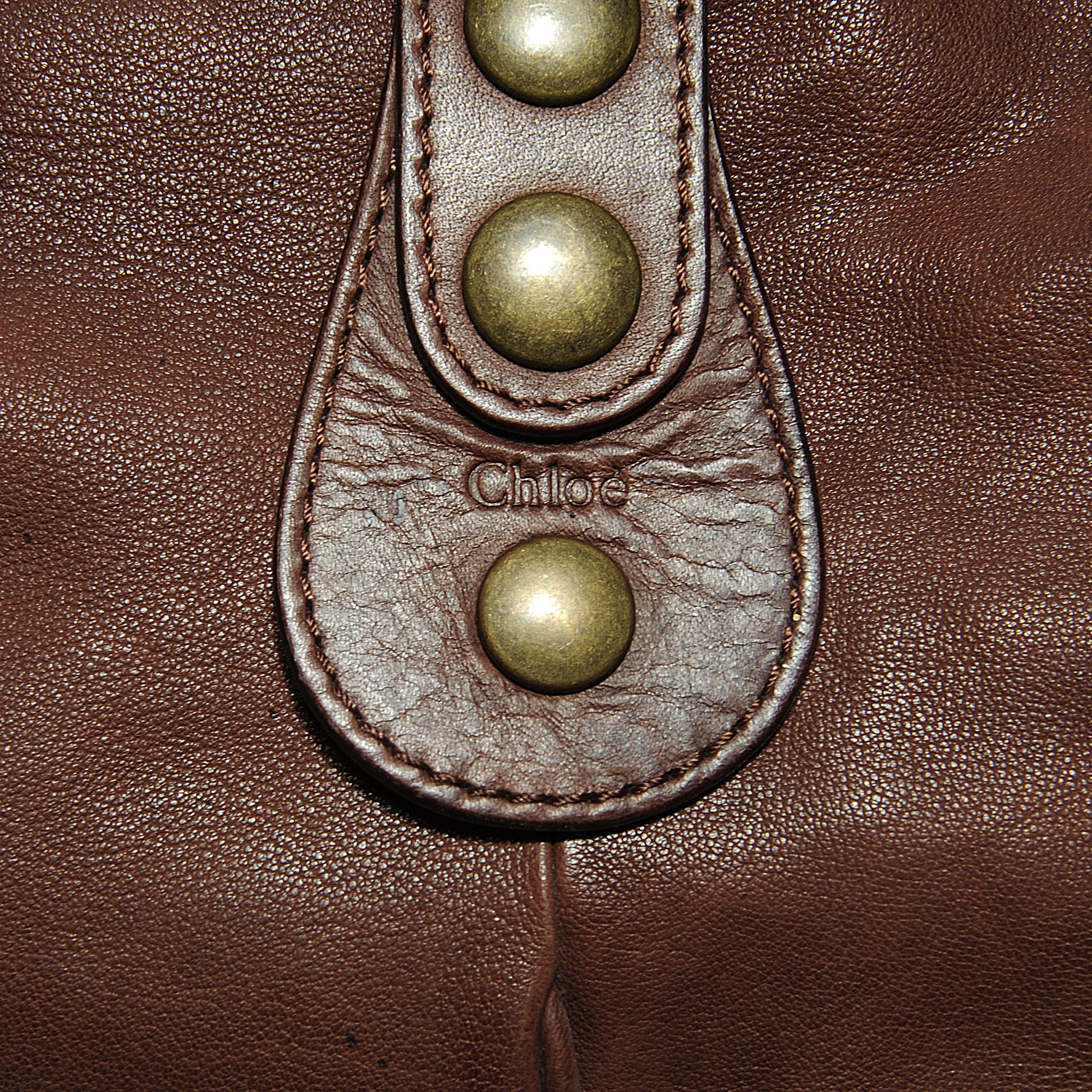 Chloe Calfskin Large Silverado Frame Bag Chocolate 9 of 9
