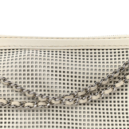 Chanel Caviar Perforated Pulley Shoulder Bag White 7 of 18