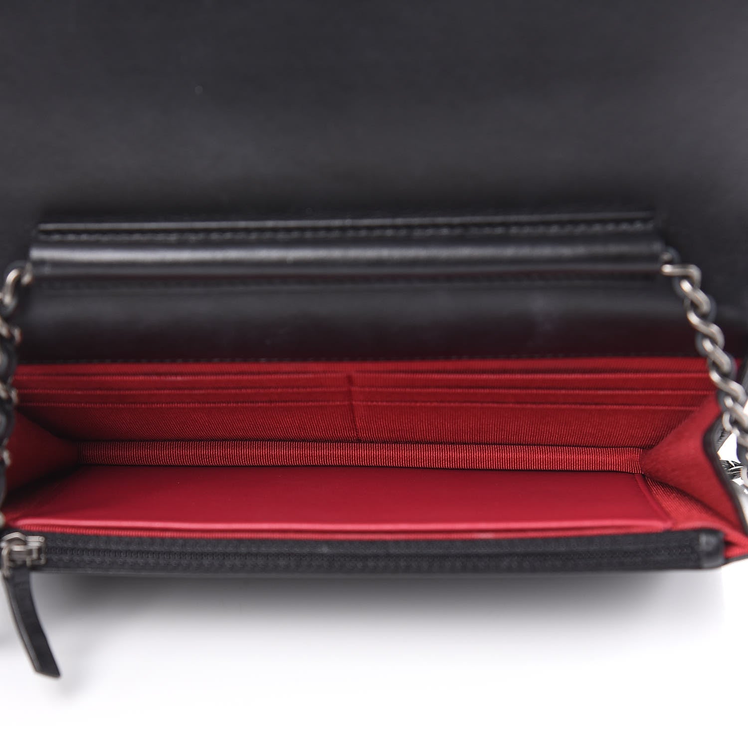 Chanel Aged Calfskin Quilted Gabrielle Wallet On Chain WOC Beige Black 5 of 10