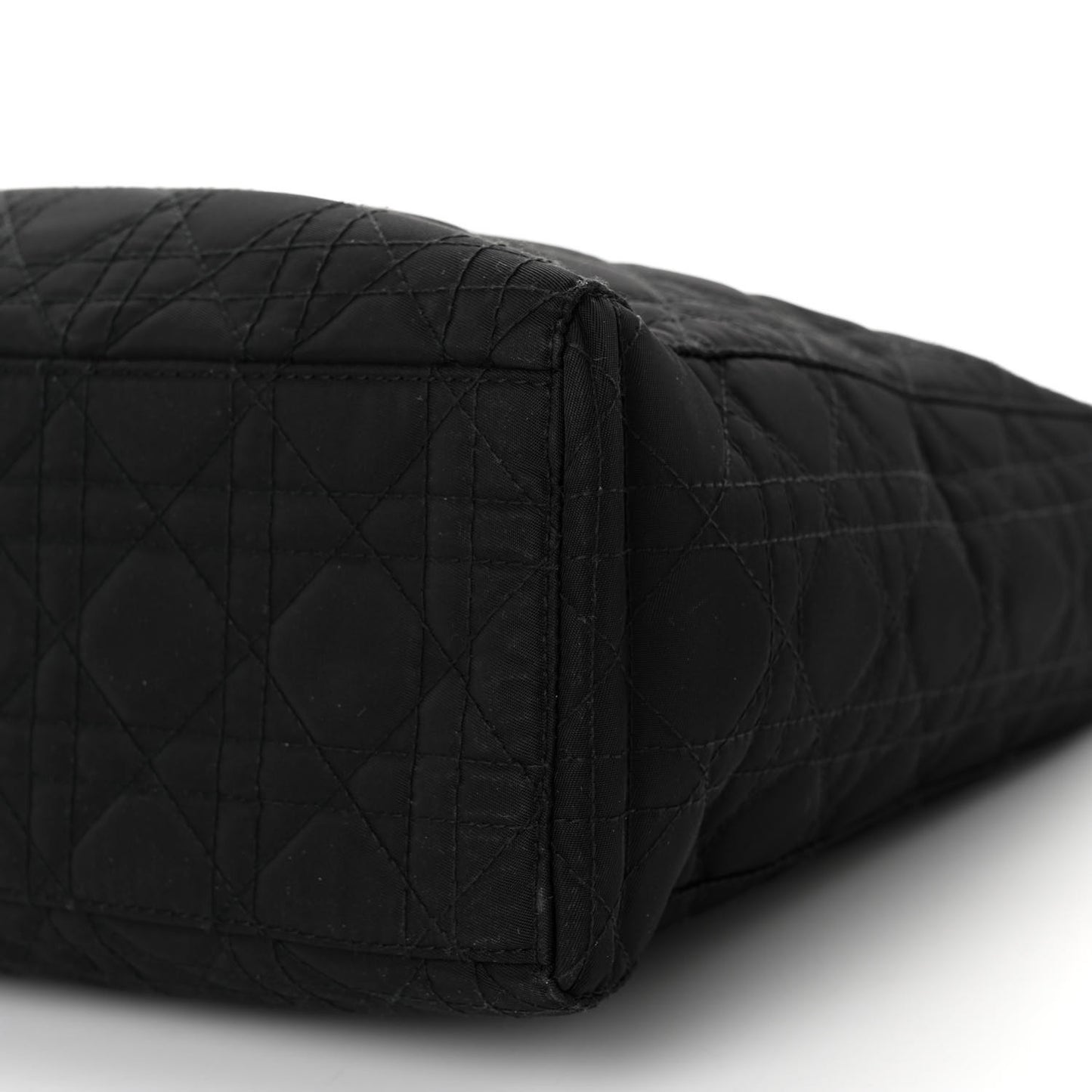 Nylon Cannage Medium Lady Dior Black