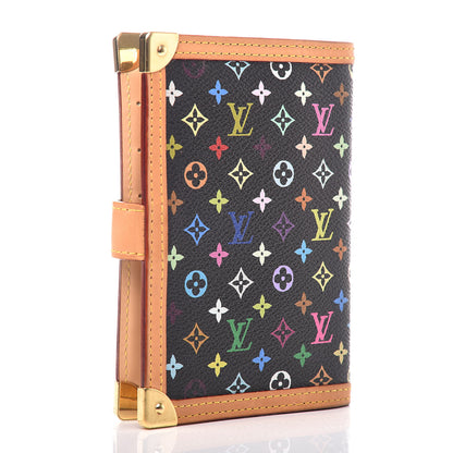 Louis Vuitton Monogram Multicolor Small Ring Agenda Cover Black 3 of 8