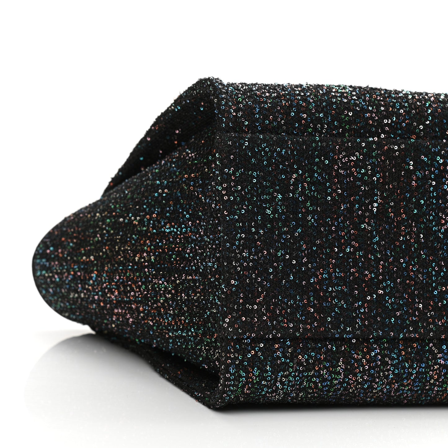 Calfskin Sequin Medium Deauville Tote Black