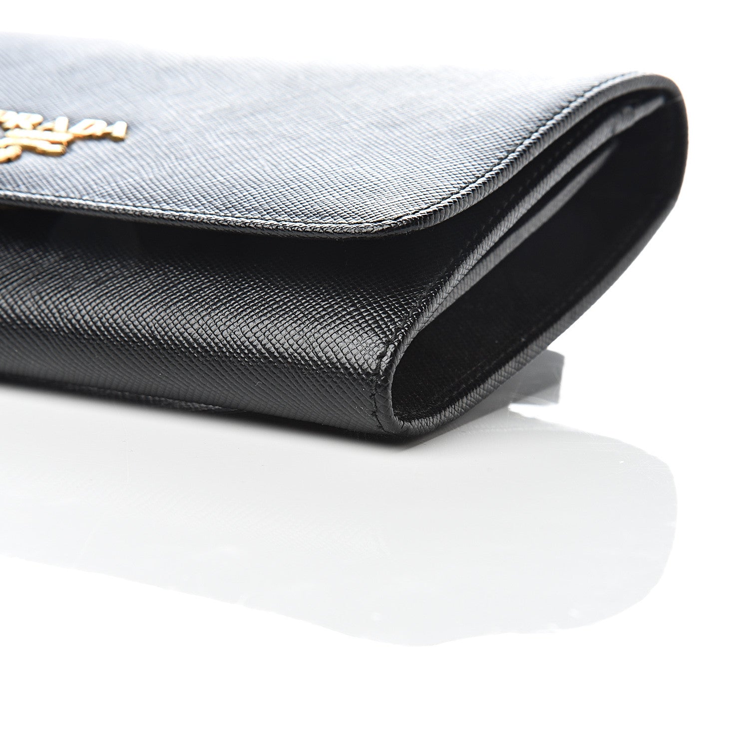Prada Saffiano Metal Wristlet Black 9 of 9
