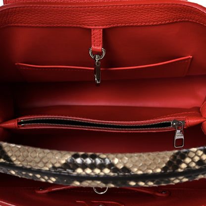 Louis Vuitton Taurillon Python Capucines MM Rubis 5 of 11