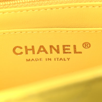 Chanel Lambskin Quilted Mini Square Flap Yellow 6 of 10