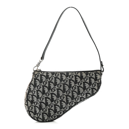 Christian Dior Monogram Mini Saddle Pochette Black 1 of 15