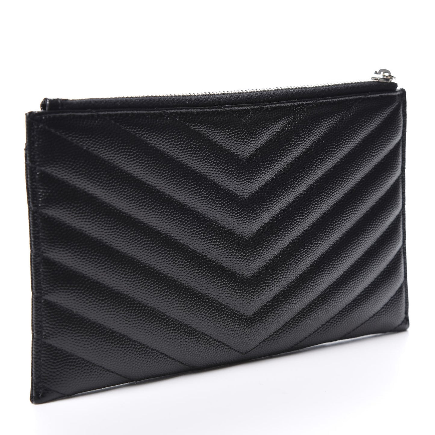 Grain De Poudre Chevron Monogram Bill Pouch Black