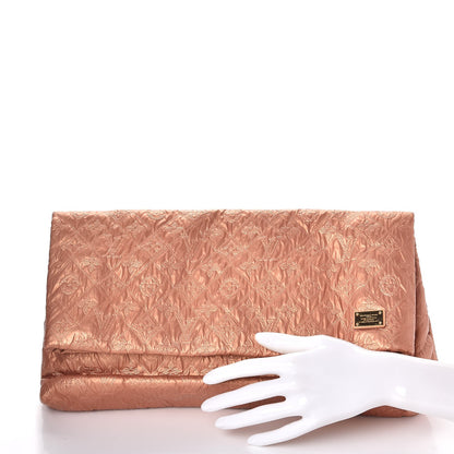 Louis Vuitton Jacquard Quilted Monogram Limelight Clutch GM Rose Gold 2 of 8