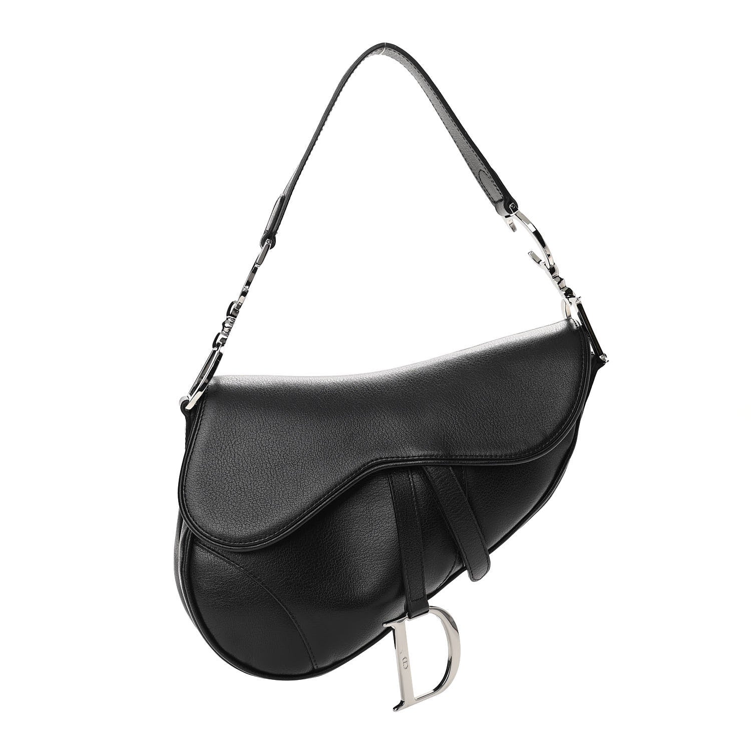 Christian Dior Calfskin Saddle Bag Black 1 of 11