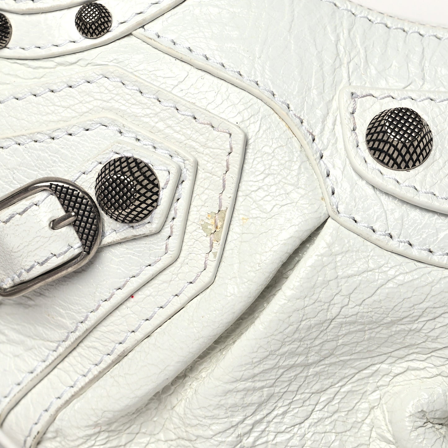 Agneau Arena Le Cagole Shoulder Bag XS Optic White