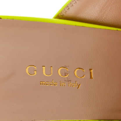 Gucci Malaga Kid Womens Princetown Slippers 38 Yellow Fluo 10 of 11
