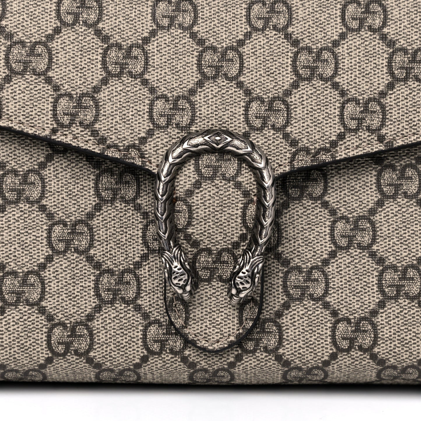 GG Supreme Monogram Mini Dionysus Chain Wallet Beige Taupe