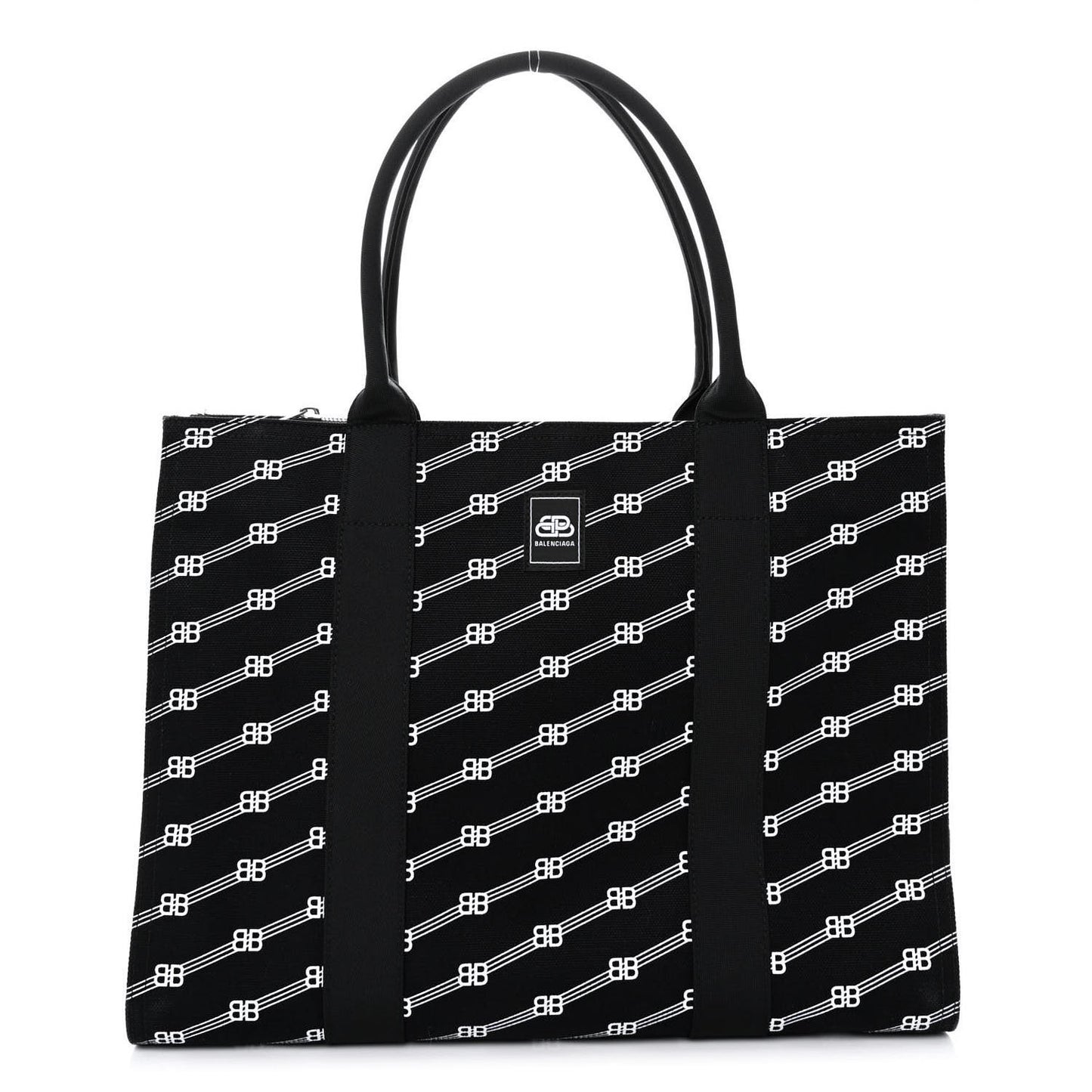 Canvas BB Monogram Tote Black