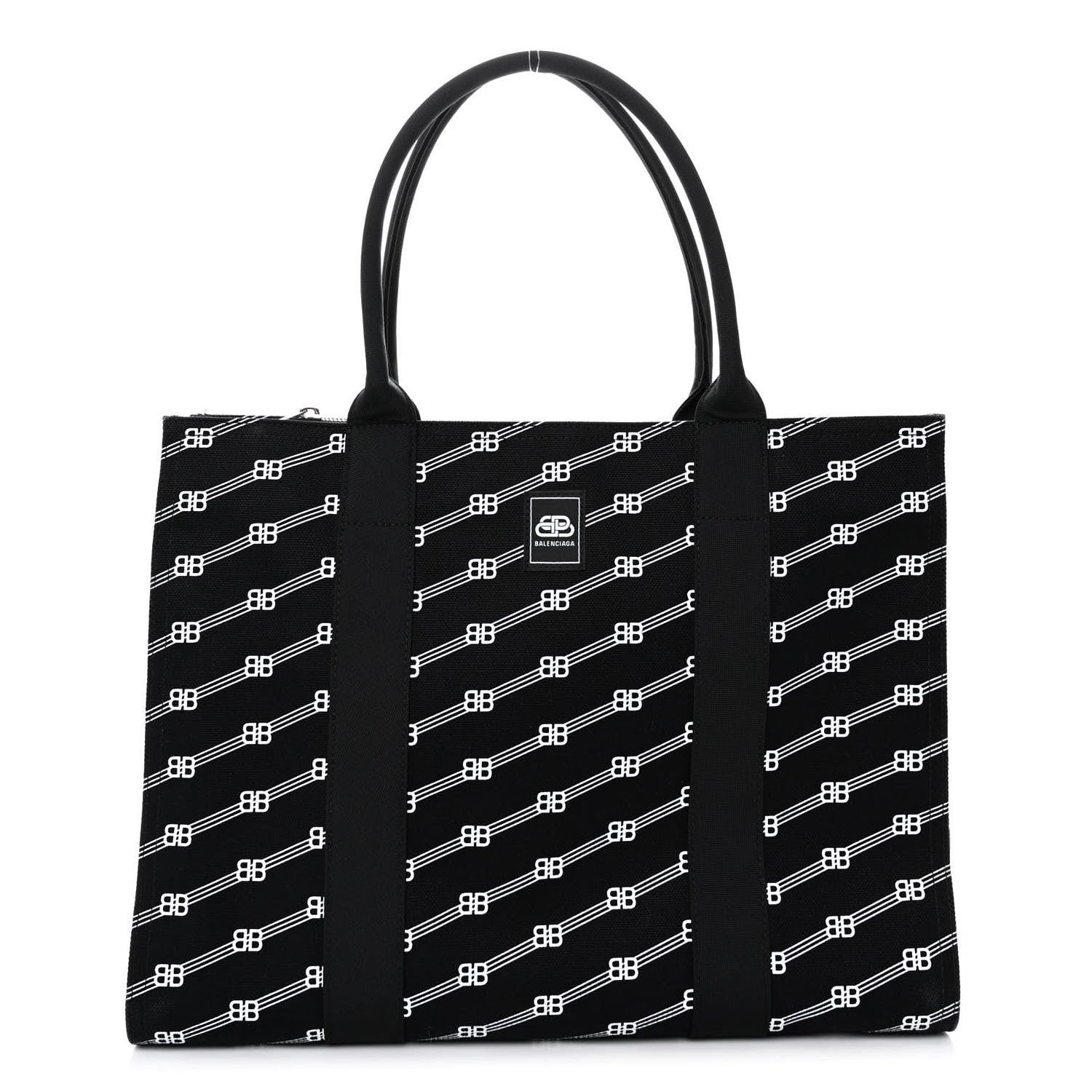 Balenciaga Canvas BB Monogram Tote Black 1 of 9