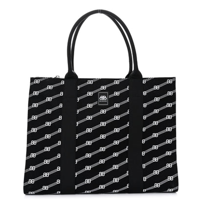 Balenciaga Canvas BB Monogram Tote Black 1 of 9