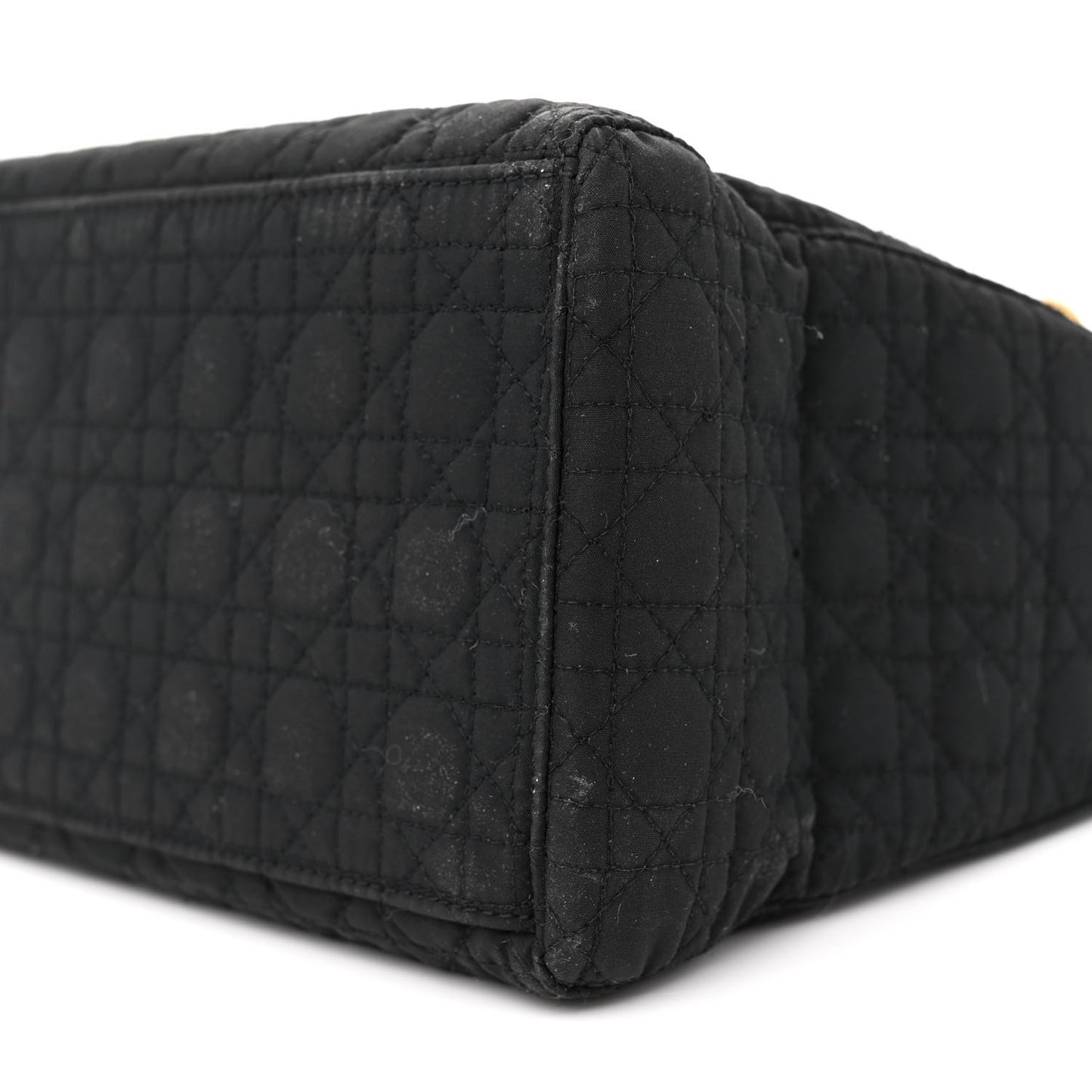 Nylon Cannage Medium Lady Dior Black