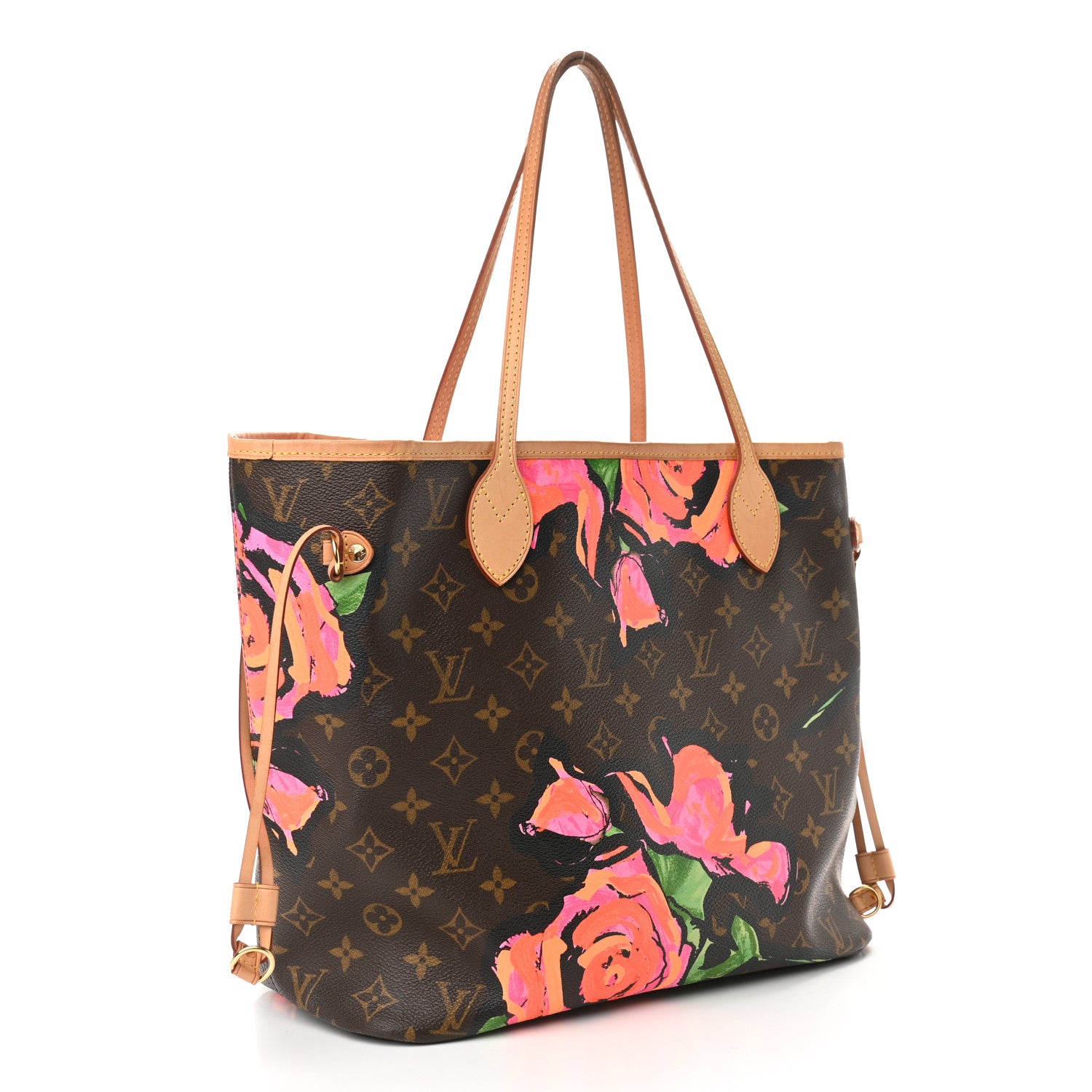 Louis Vuitton Monogram Roses Neverfull MM 3 of 10